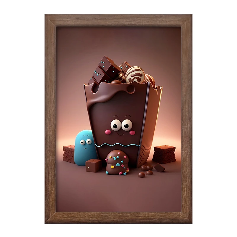 تابلو خندالو طرح دسر شکلاتی بامزه کد F6826
