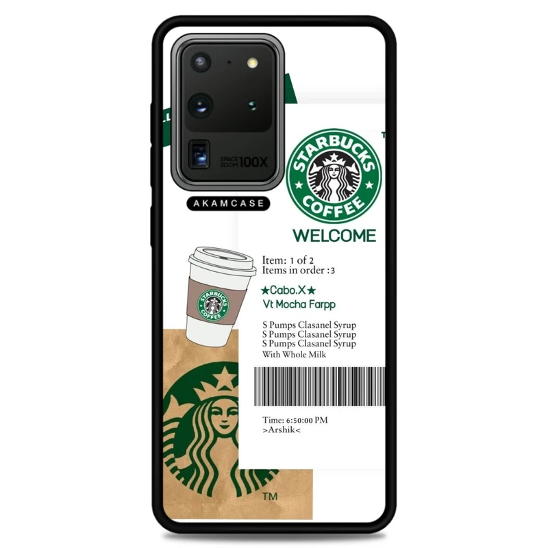 کاور آکام مدل AMCWSGS20U-STARBUCKS5 مناسب برای گوشی موبایل سامسونگ Galaxy S20 Ultra