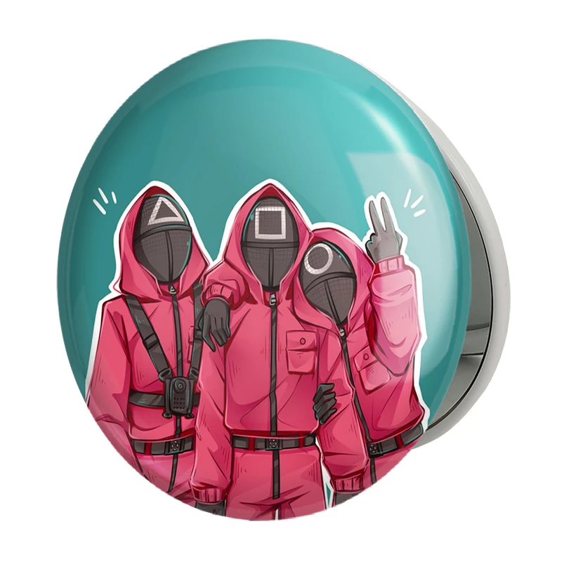 آینه جیبی خندالو طرح بازی مرکب Squid Game مدل تاشو کد 10814 