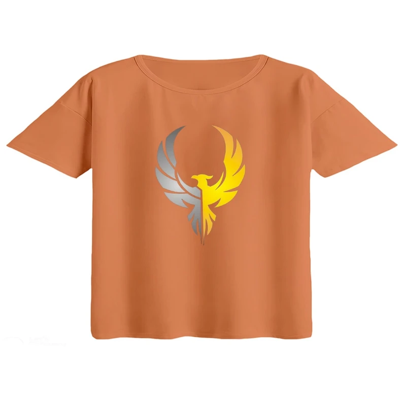 کراپ تی‌شرت آستین کوتاه زنانه مدل عقاب