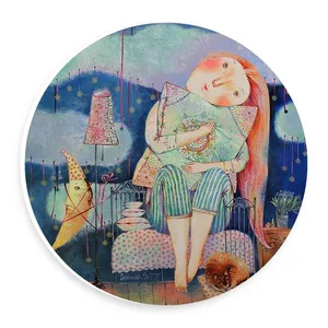  دیوارکوب طرح دختر و ماه مدل wtb752