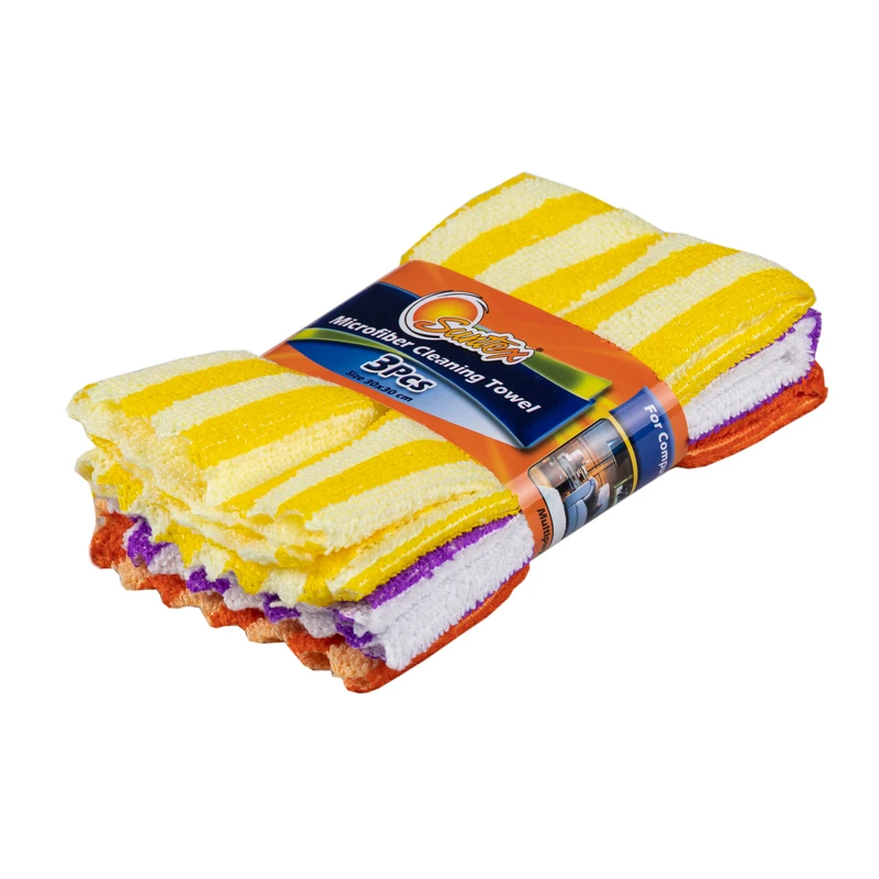  دستمال آشپزخانه سانتکس مدل میکروفایبر کد 4050 بسته 3 عددی 