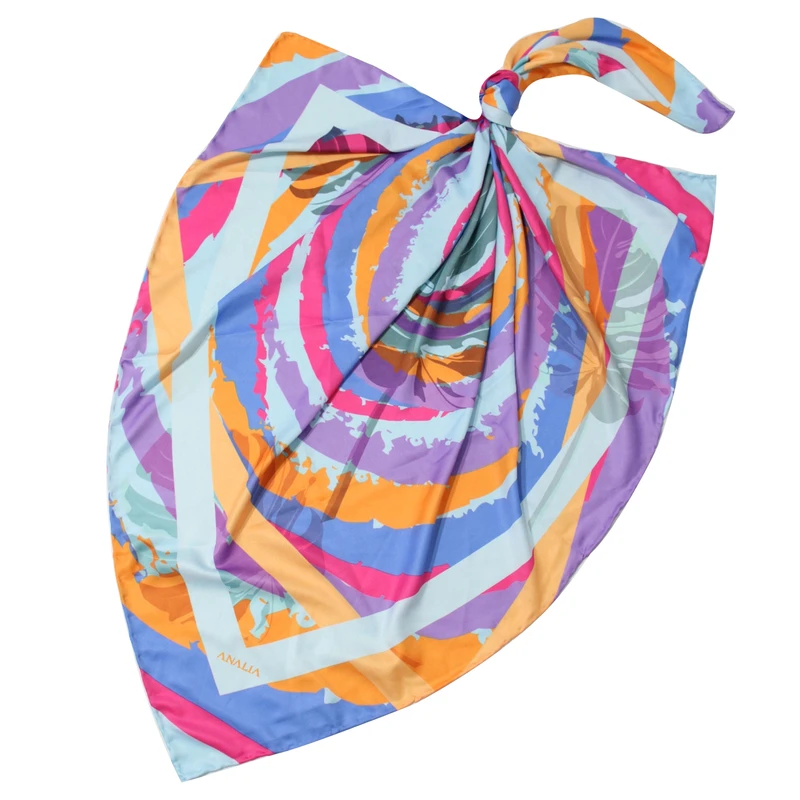 روسری زنانه آنالیا مدل ابریشم توییل دور دست دوز بهاری کد ana-2983