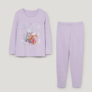 ست تی شرت آستین کوتاه و شلوار دخترانه سی اند ای مدل سگهای نگهبان کد 03