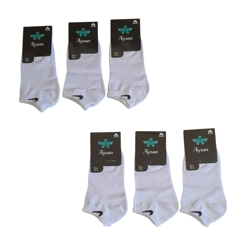 جوراب ساق کوتاه مدل 800a بسته 6 عددی