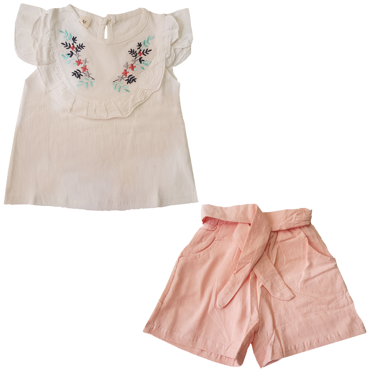 ست تاپ و شلوارک دخترانه مدل Flower