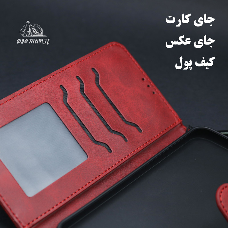 کیف کلاسوری دیامانته مدل Band ros مناسب برای گوشی موبایل سامسونگ Galaxy A17 به همراه بندآویز