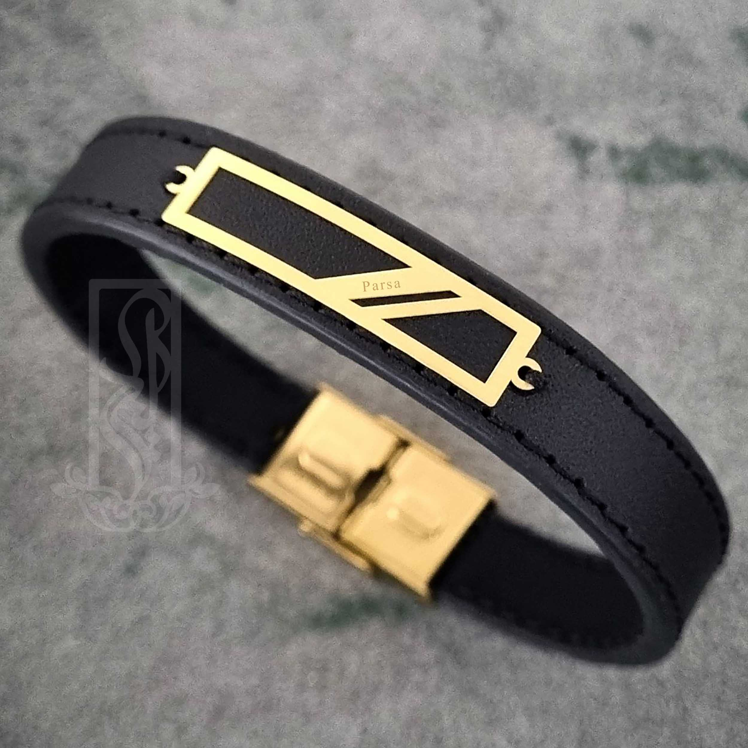 دستبند طلا 18 عیار مردانه لیردا مدل اسم پارسا 72505
