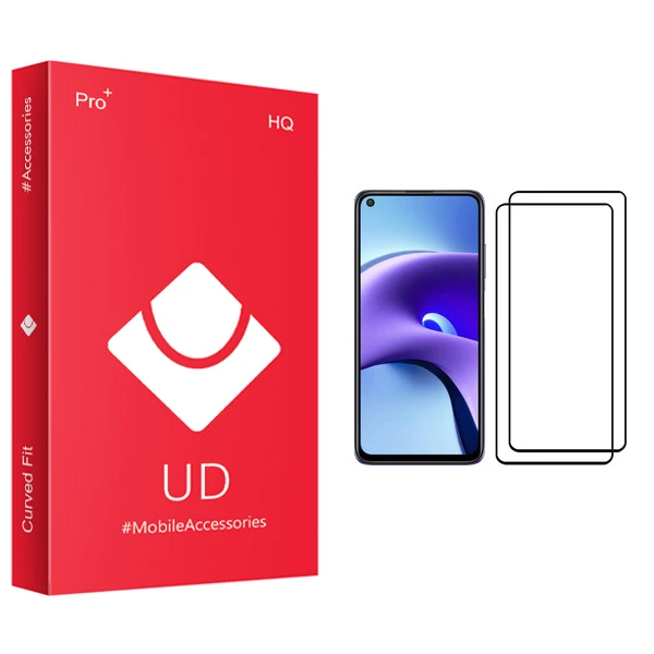 محافظ صفحه نمایش یو دی مدل +PRO مناسب برای گوشی موبایل شیائومی Redmi Note 9T بسته دو عددی