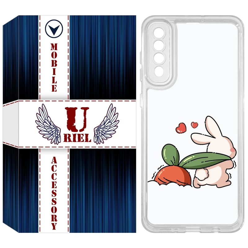 کاور یوریل مدل Clear کد 71 طرح خرگوش مناسب برای گوشی موبایل سامسونگ Galaxy A50 / A50S / A30S