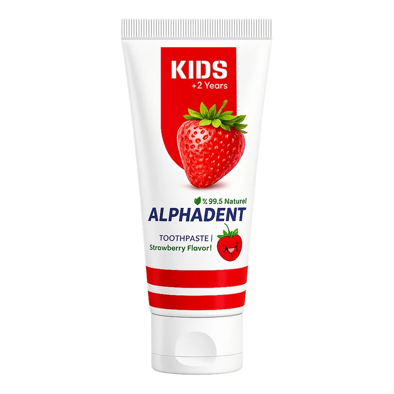 خمیردندان کودک آلفادنت مدل N-G-Strawberry حجم 50 میلی لیتر 