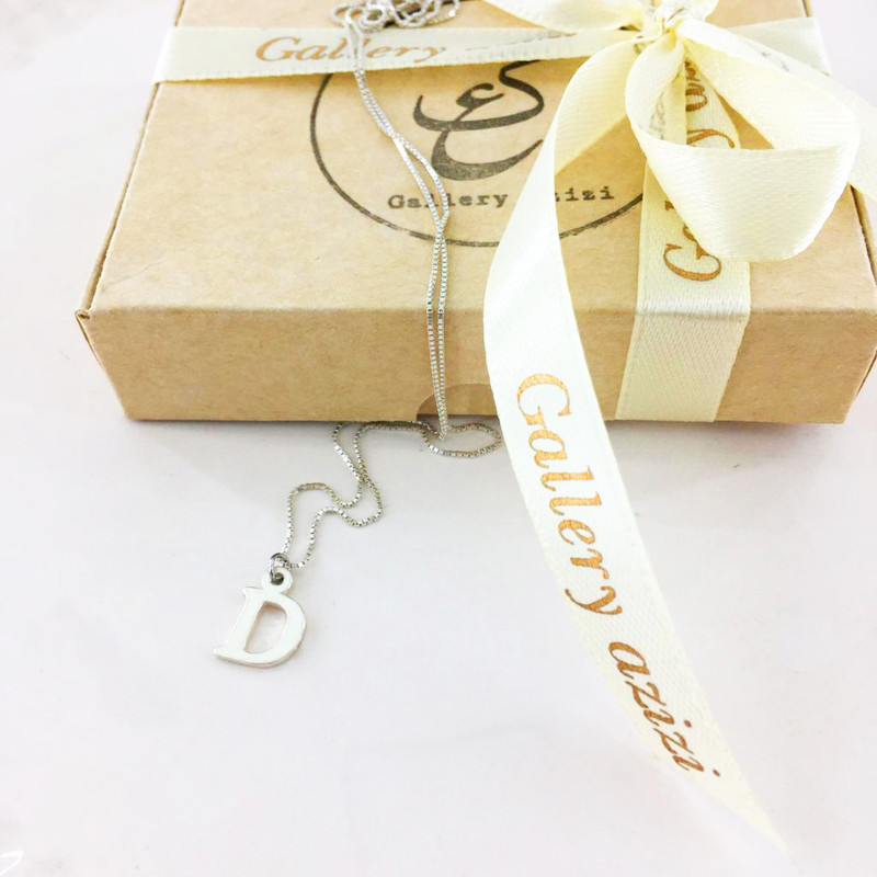 آویز گردنبند نقره گالری عزیزی طرح D مدل gz15246 آویز گردنبند نقره گالری عزیزی طرح D مدل gz15246