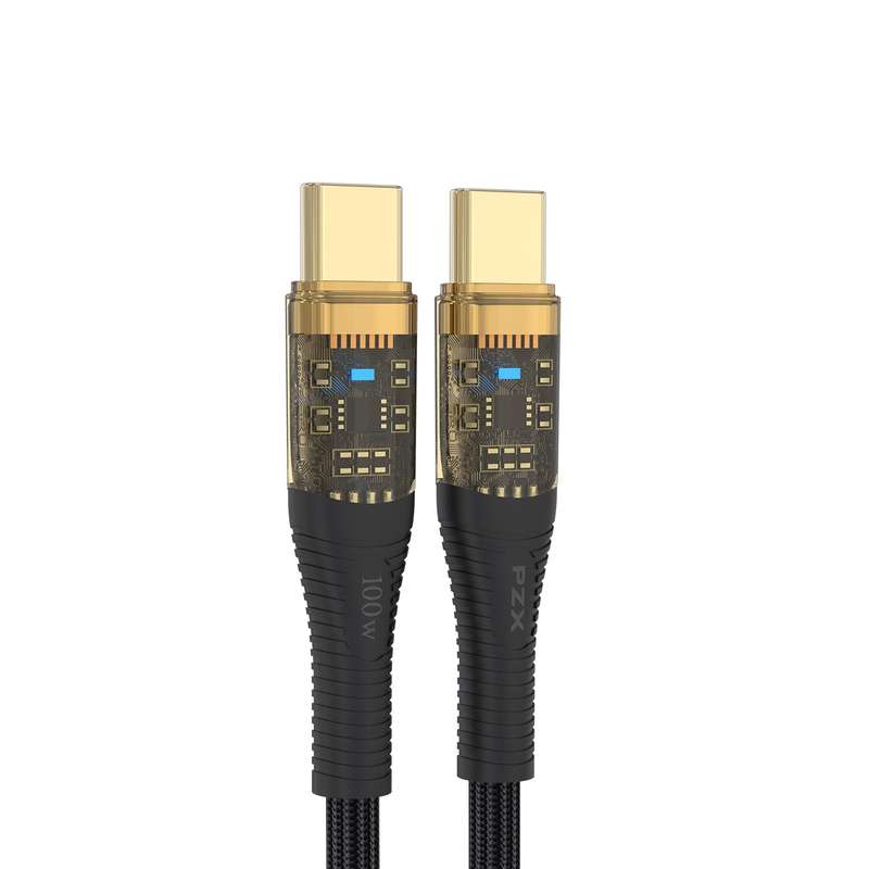 کابل USB-C پی زد ایکس مدل V193C 100W طول 1 متر کابل USB-C پی زد ایکس مدل V193C 100W طول 1 متر