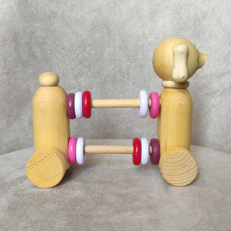 اسباب بازی چوبی مدل سگ شکم حلقه کد 014