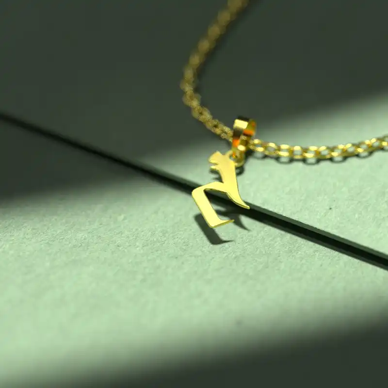 گردنبند طلا 18 عیار زنانه مدوپد مدل حرف خ کد I3-1-1629