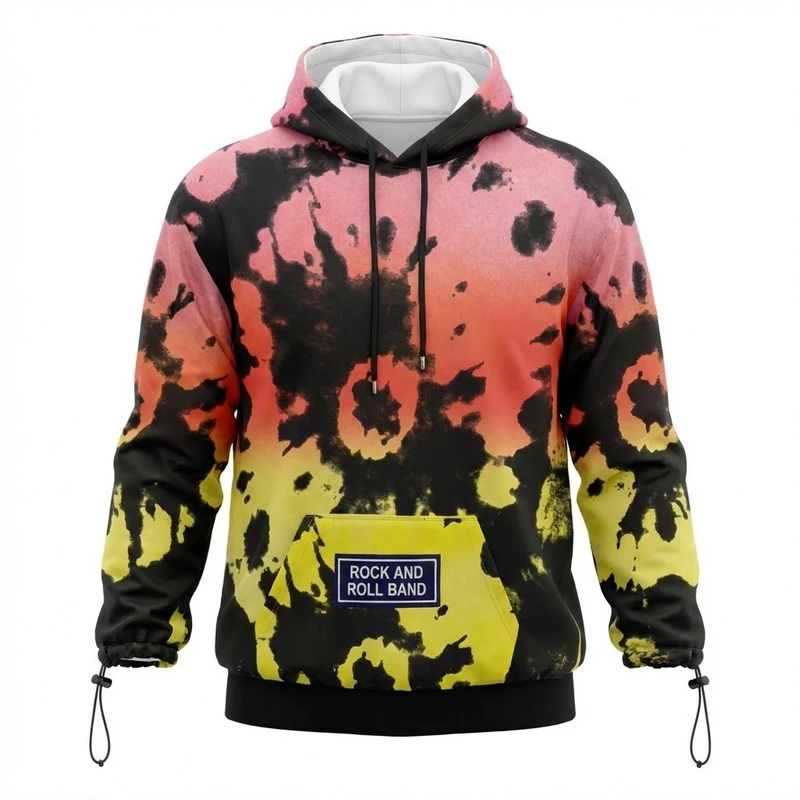 هودی مردانه مدل راک اند رول بند