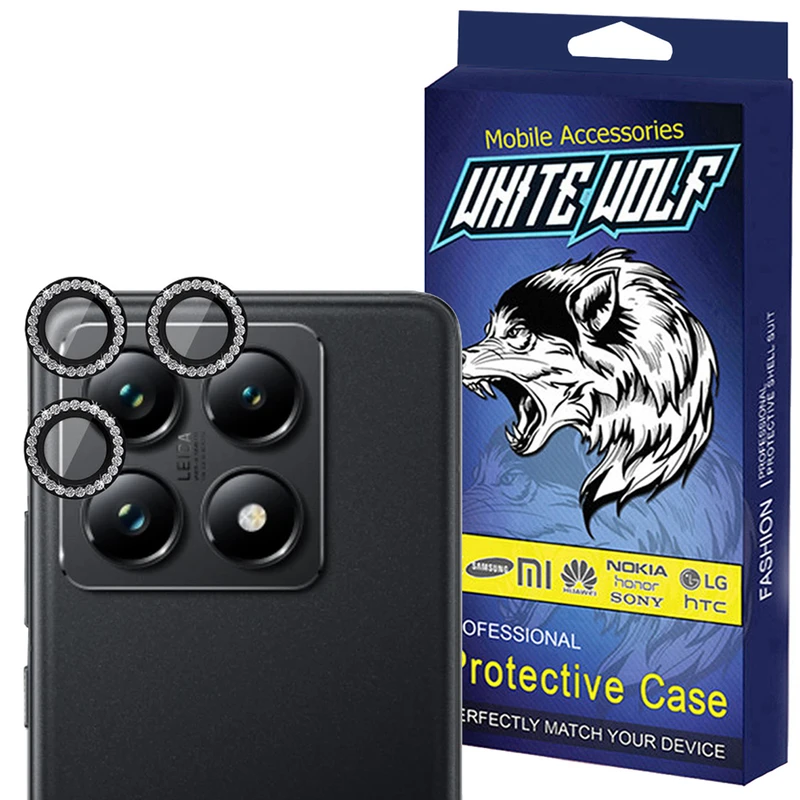 محافظ لنز دوربین شیشه ای وایت ولف مدل W-Shine Ring مناسب برای گوشی موبایل شیائومی 14T Pro