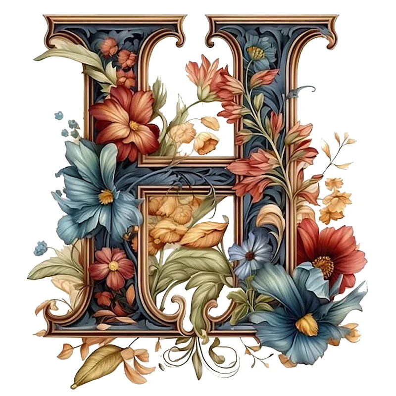 استیکر پارچه و لباس پاد آفرین مدل حروف لاتین طرح اچ کد14