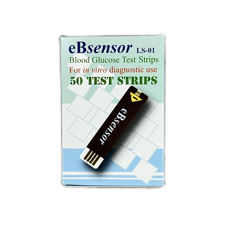 نوار تست قند خون ای بی سنسور مدل eBsensor بسته 50 عددی