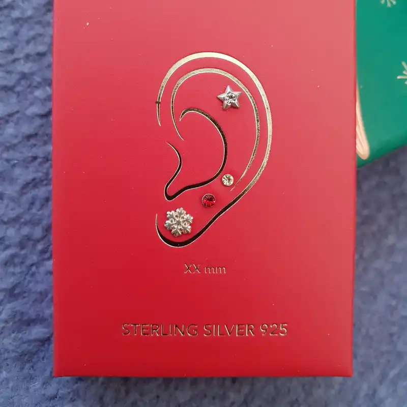 گوشواره نقره زنانه آی ام مدل پرسینگ مجموعه 4 عددی