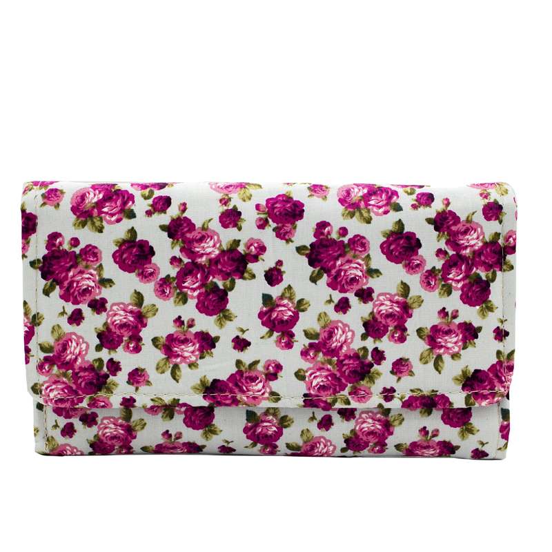 کیف پول زنانه مدل Flower Rose