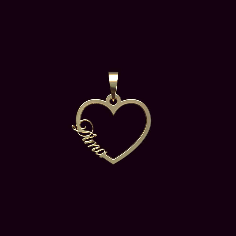 آویز گردنبند طلا 18 عیار زنانه مدوپد مدل اسم دیما dima کد PB1-10389