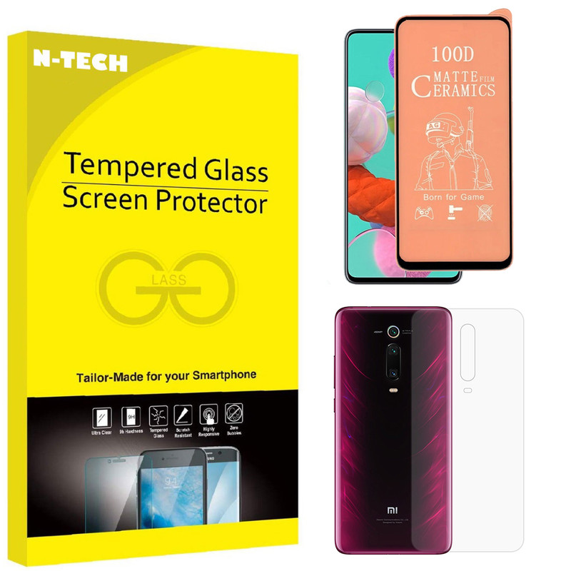  محافظ صفحه نمایش سرامیکی مات انتک مدل CRBKM-01 مناسب برای گوشی موبایل شیائومی Redmi K20 Pro به همراه محافظ پشت گوشی 