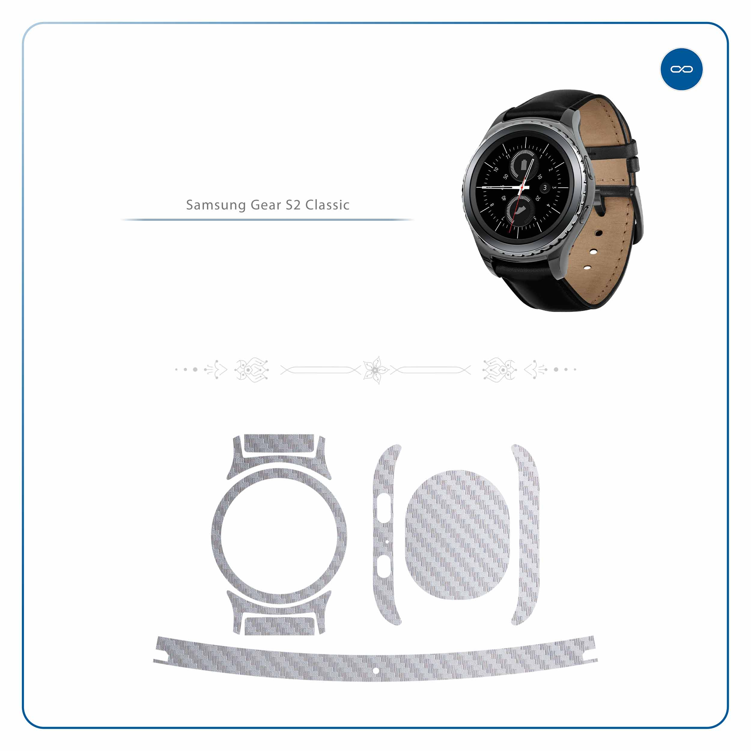 برچسب ماهوت طرح Steel-Fiber مناسب برای ساعت هوشمند سامسونگ Galaxy Gear S2 Classic