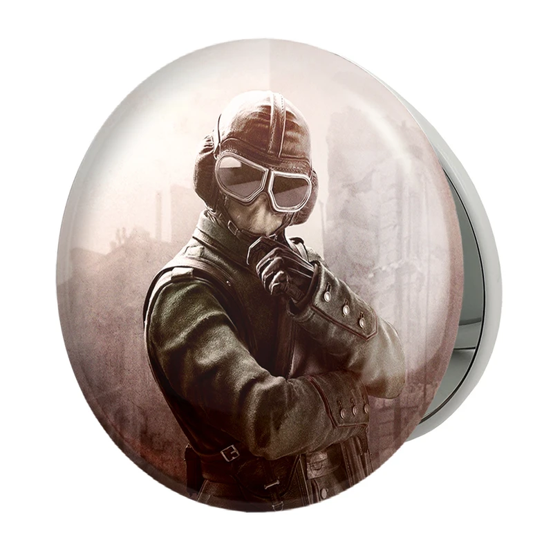 آینه جیبی خندالو طرح رینبو سیکس Rainbow Six مدل تاشو کد 10322 