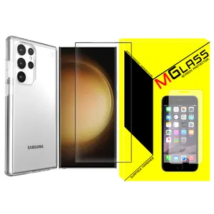 MGlass Clear-MGL Cover suitable for Samsung Galaxy S24 Ultra 5G with screen protector