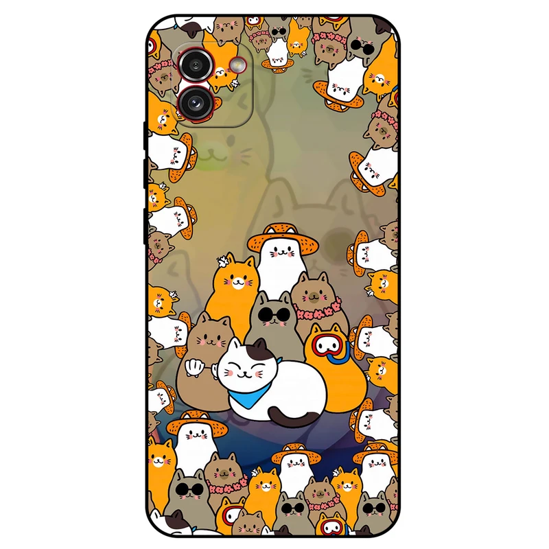 کاور مگافون طرح گربه مدل 7717 مناسب برای گوشی موبایل سامسونگ Galaxy A03       