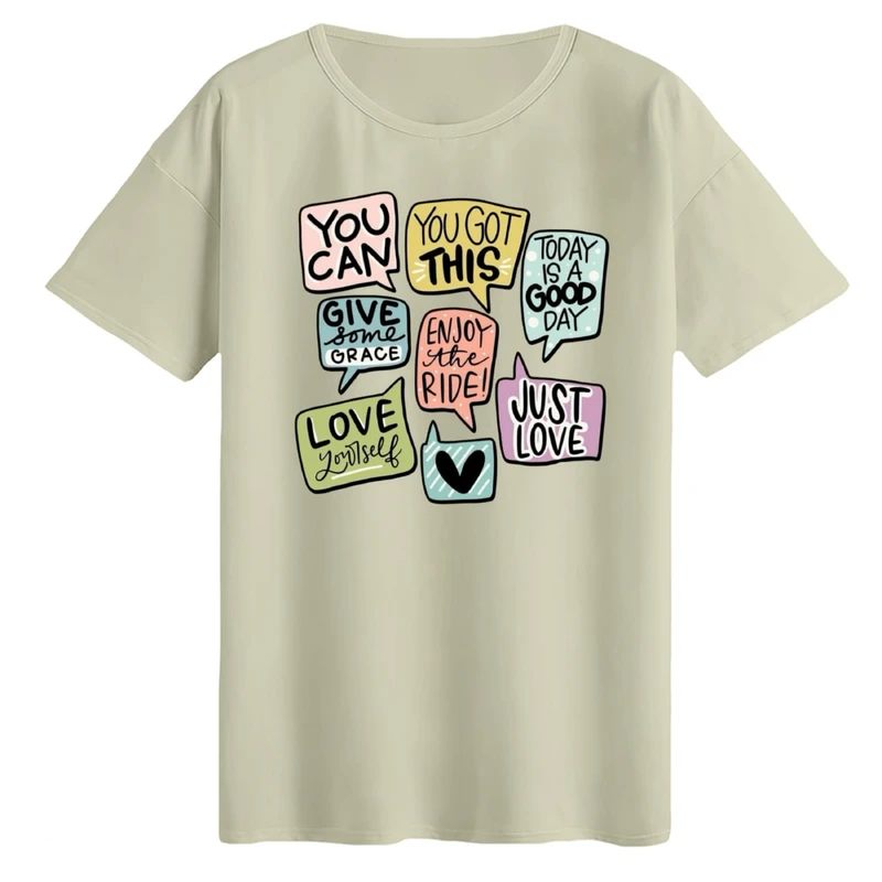 تی‌شرت لانگ آستین کوتاه زنانه مدل پازل نوشته