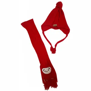 ست کلاه و شال گردن بافتنی بچگانه مدل 33