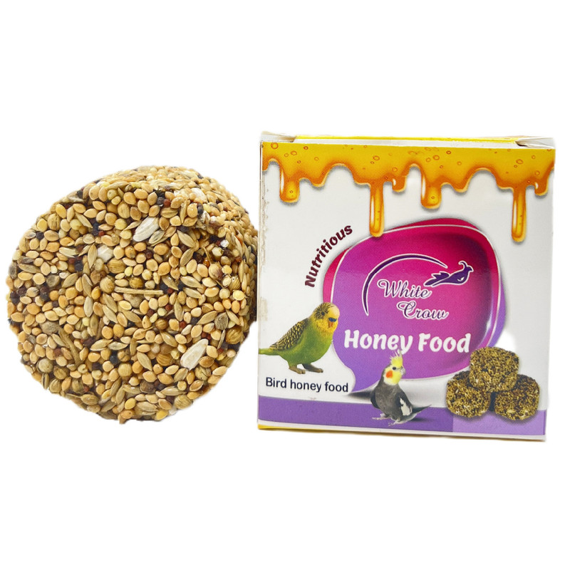 تشویقی پرنده کلاغ سفید مدل استیک عسلی وزن 100 گرم