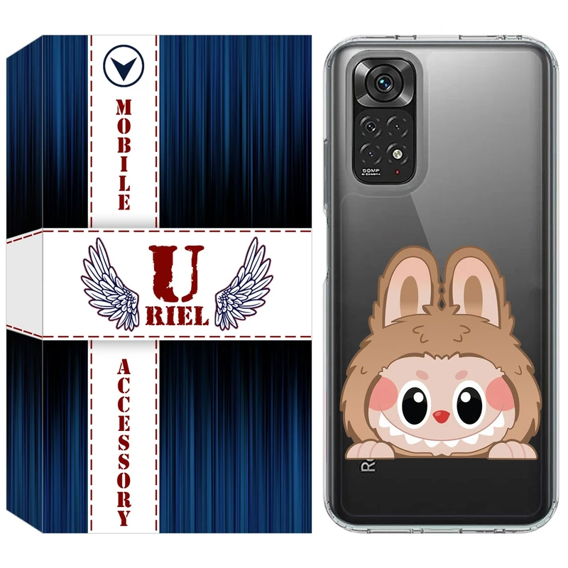 کاور یوریل قاب مدل Clear کد 143 طرح لبوبو مناسب برای گوشی موبایل شیائومی Redmi Note 11 4G / Note 11S