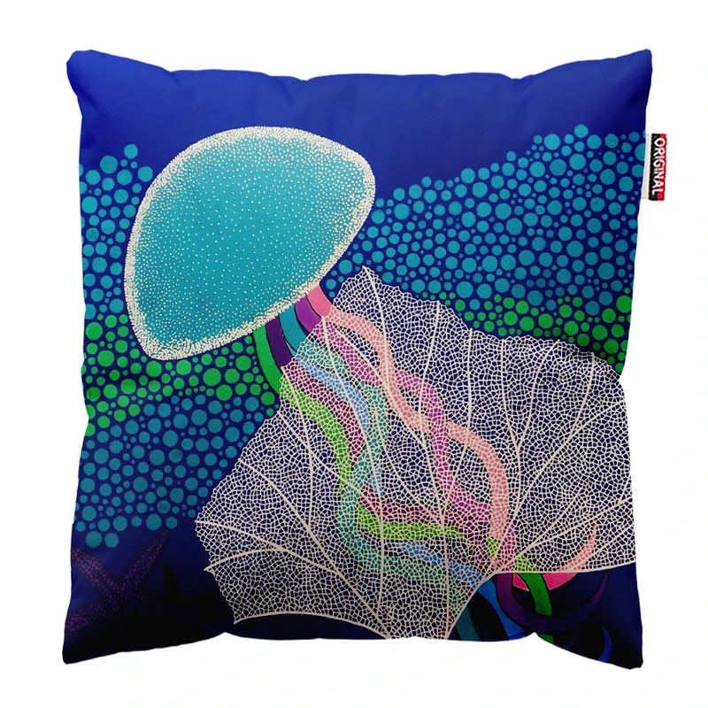 کوسن پاد آفرین مدل فانتزی طرح دریا کد PK403684 سایز 40*40 سانتی متر