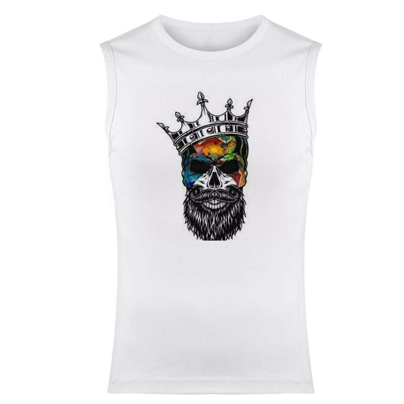 تاپ مردانه مدل SKULL کد 81 رنگ سفید
