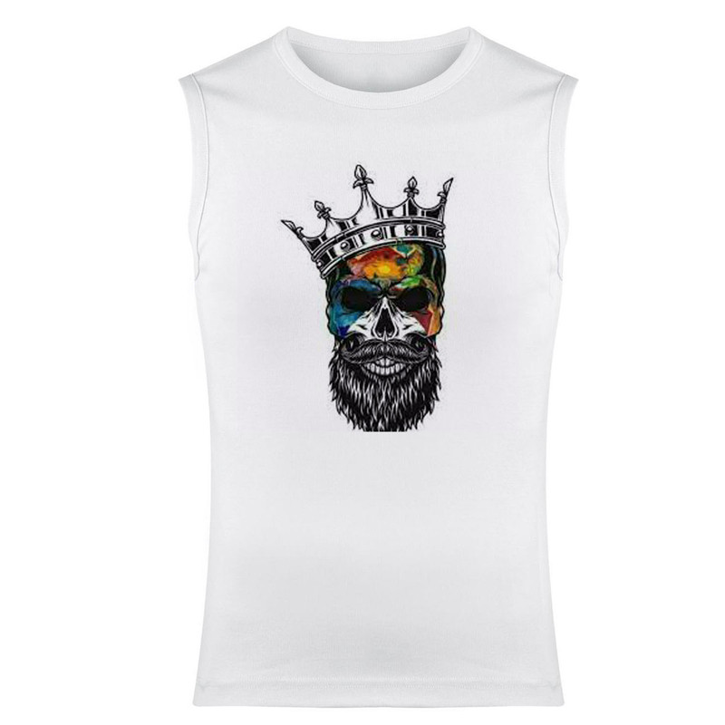 تاپ مردانه مدل SKULL کد 81 رنگ سفید