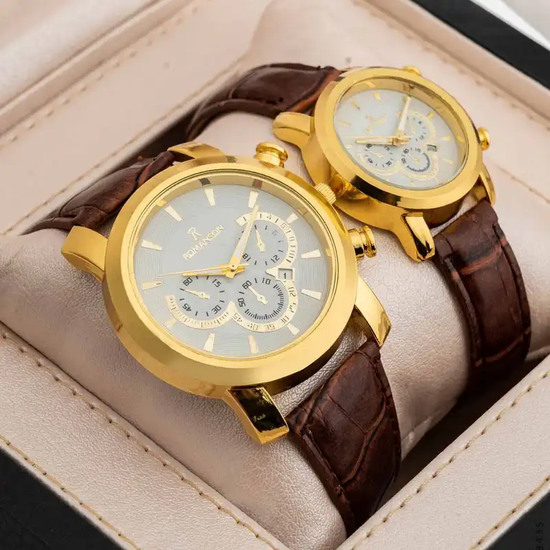 ست ساعت مچی عقربه ای زنانه و مردانه مدل Coco_sf