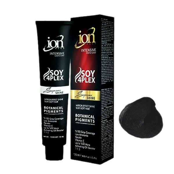 رنگ مو آیون شماره 1.1 حجم 120 میلی لیتر رنگ مشکی پر کلاغی