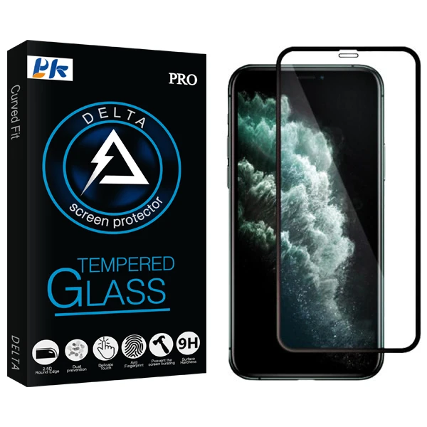 محافظ صفحه نمایش سرامیکی مات پی کی مدل Delta Glass مناسب برای گوشی موبایل اپل Iphone 11 pro max