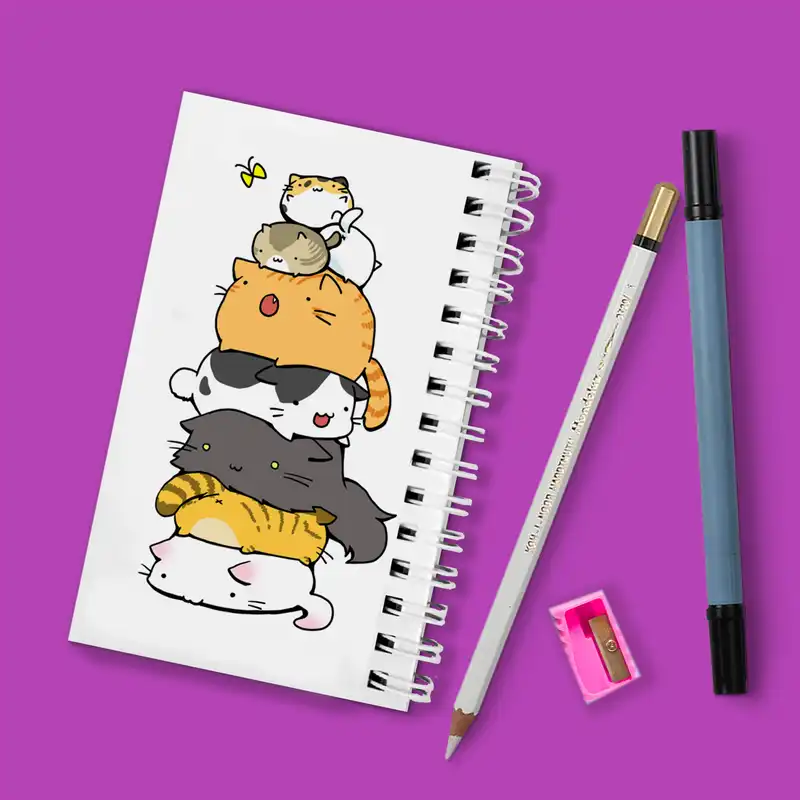 دفترچه یادداشت مدل to do list طرح گربه فانتزی کد 519697