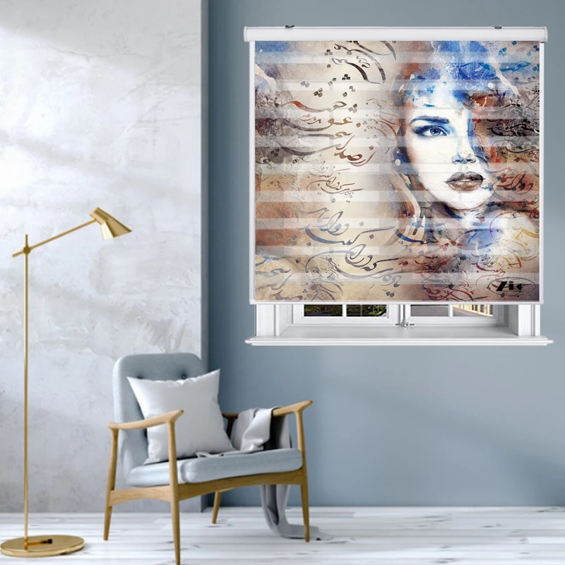 پرده زبرا زیو کد W4003 سایز 150X150 سانتی متر