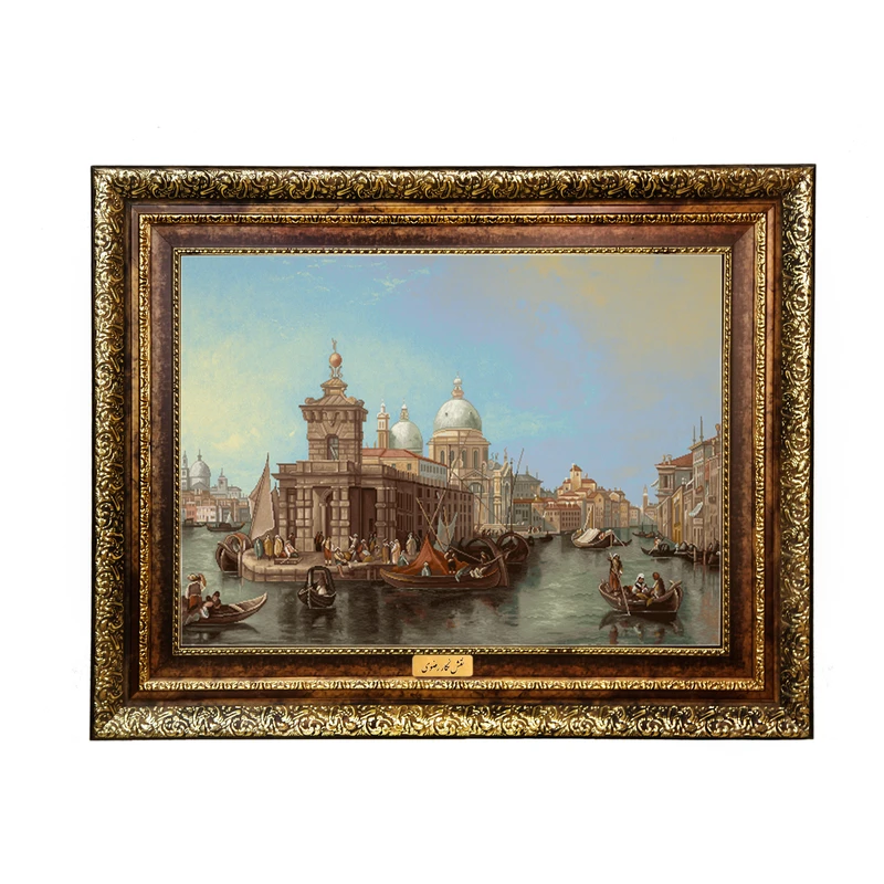 تابلو فرش ماشینی نقش نگار رضوی طرح ونیز کد 600KH