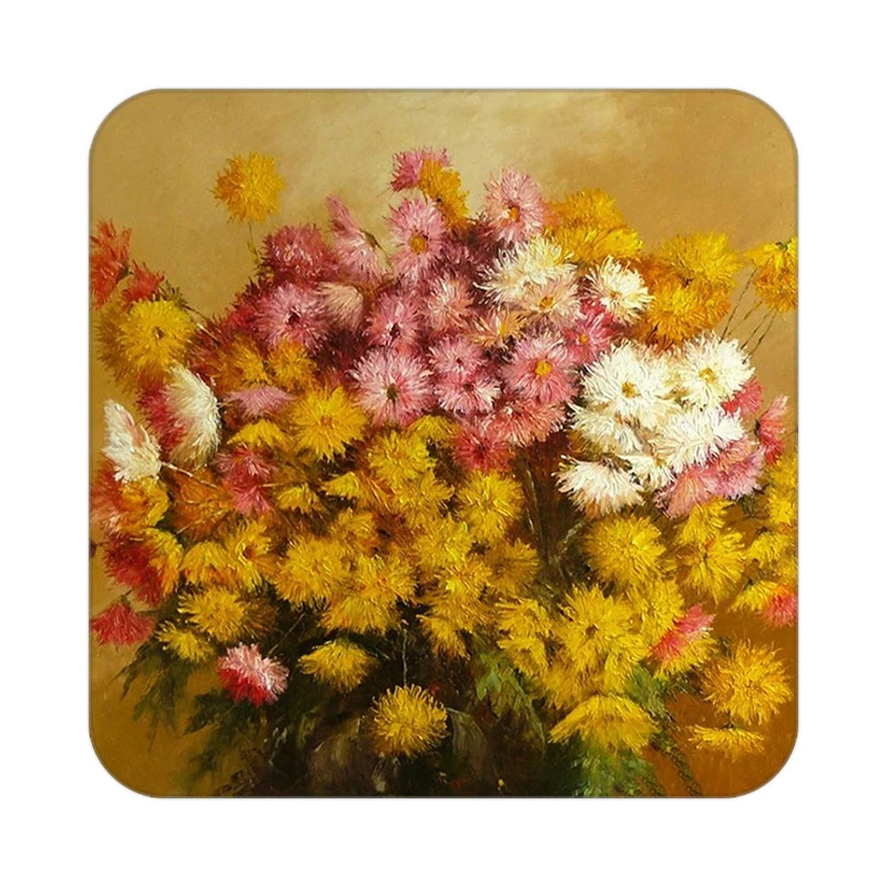 زیر لیوانی کاکتی طرح نقاشی رنگ روغن مدل mg10376