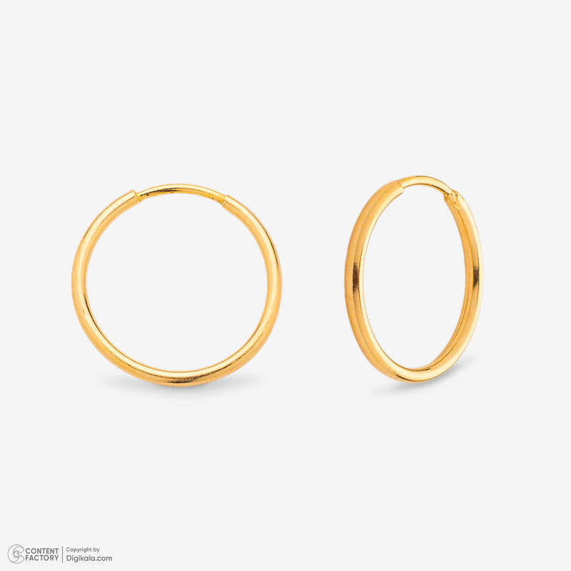 گوشواره حلقه‌ای طلا 18 عیار زنانه طلای صداقت مدل GU-HS1 - 5