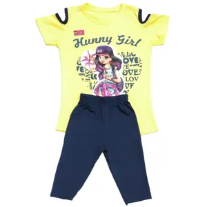 ست تی شرت و شلوارک دخترانه مدل 0521