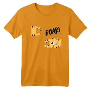 تی شرت آستین کوتاه بچگانه مدل ببری رنگ پرتقالی