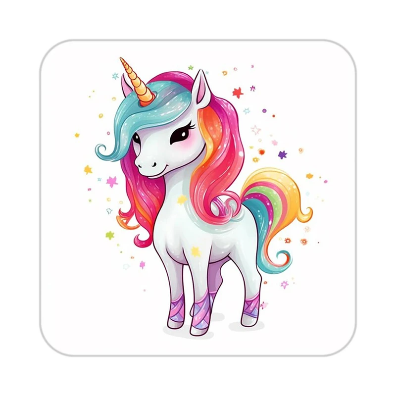 زیر لیوانی کاکتی طرح اسب تک شاخ و یونیکورن مدل mp29713