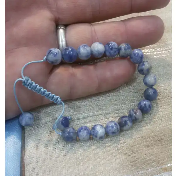 دستبند مدل سنگ سودالیت